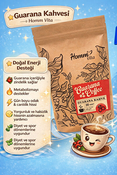 Homm Bitkisel Homm Vıta Guarana Kahve 30 Adet 60gr