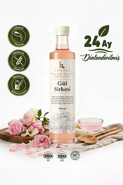 Kamber Doğadan Sağlığa Gül Sirkesi Doğal Fermantasyon Rose Vinegar 250 ML