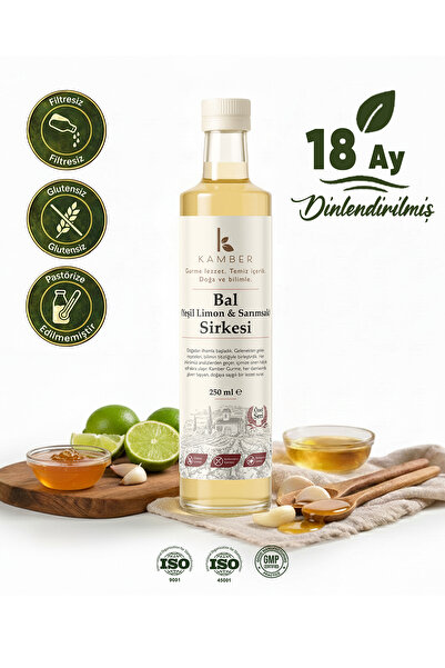 Kamber Doğadan Sağlığa Doğal Bal Sirkesi Ev Yapımı 250 ML | 18 Ay Dinlendiril...