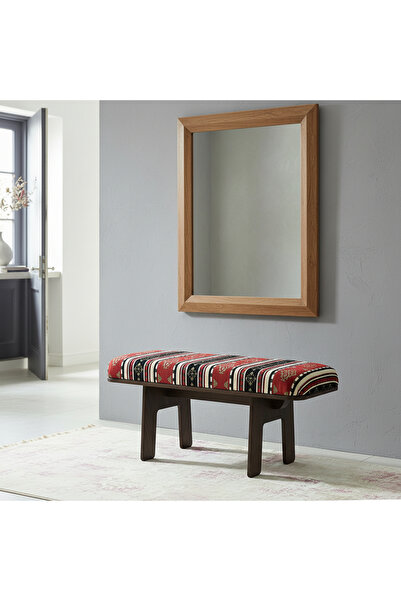 Vera Concept Home Modern Ahşap Ayaklı Kilim Desen Kumaşlı Geniş Oturum Alanlı...