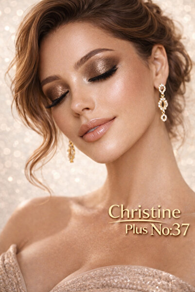 Christine Plus Toz Yapıda İnce Işıltılı Göz Farı – Açık Kahverengi No:37 (Eye...