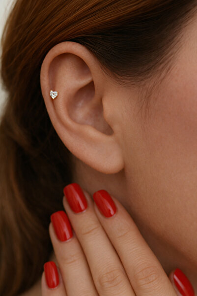 Sacce Scarves&Accessories Mini Kalp Helix Kıkırdak Lob Küpesi