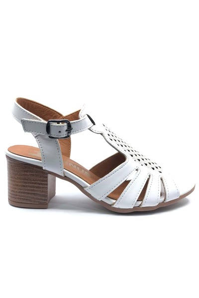 Venüs Porcar Genuine Leather Comfort Orthopedic Women's Sandals White