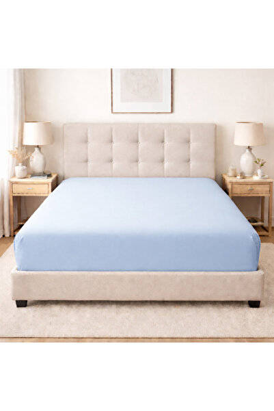 LilaMOON Cearșaf de îmbrăcăminte din bumbac de culoare albastră, unică/dublă,...