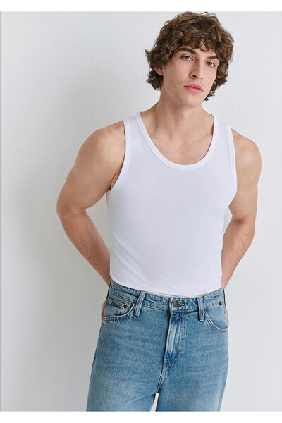 Mavi Tricou alb din modal 0912319-620