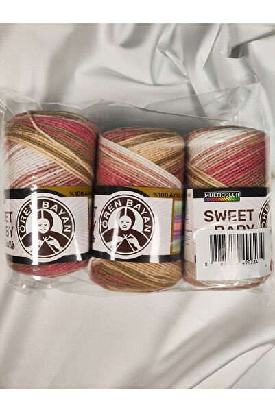 Ören Bayan SWEET BABY BATİK Ebruli El Örgü İpi (3 Adet) - Renk: 326