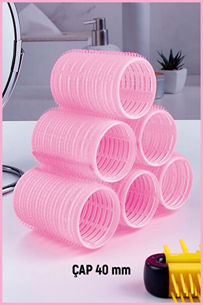 Nera Classy 6lı Büyük Boy Bigudi Cırtlı - Yapışkanlı Saç Bigudisi