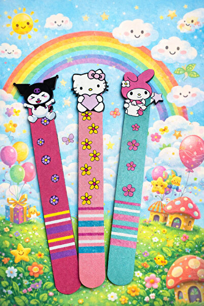 DKY ÇOCUK KUROMİ MELODİ AHŞAP KİTAP AYRAÇ 3 LÜ SET