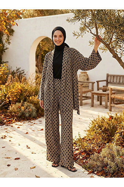 Refka Suit - Black Geometric Pattern - Exclusive