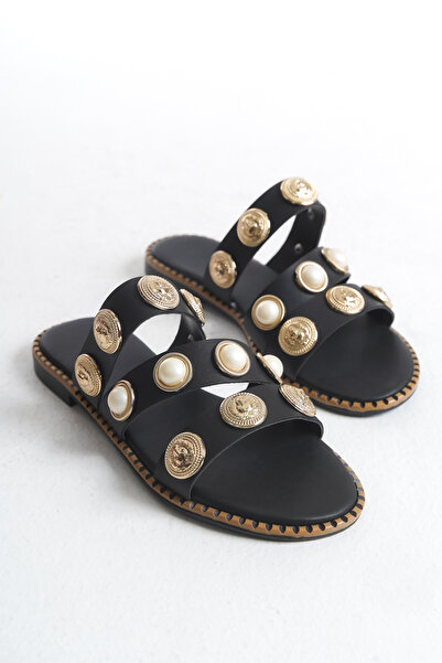 Liza Shoes ALINDA Γυναικείες Παντόφλες Διάφανες Χάντρες A003- K352