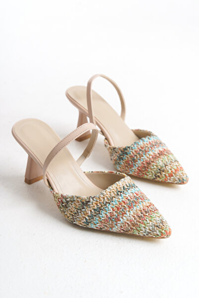 Liza Shoes Celine Γυναικεία Ψάθινα Παπούτσια με τακούνι A001-015-K88