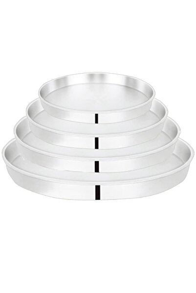 Newflon طقم صواني خبز وبيتزا دائرية من مكة هاوس - ٤ قطع (٢٣-٢٧-٣١-٣٥ سم)