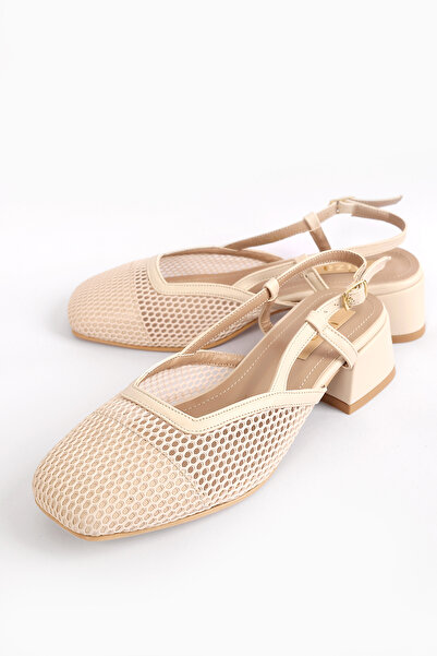 Liza Shoes صندل نسائي بكعب شبكي - A012-K001