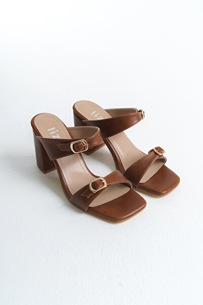 Liza Shoes Дамски чехли с двоен колан и ток BERY A012-K0615