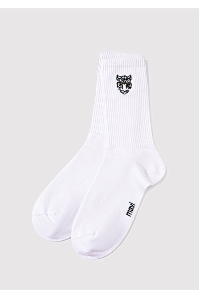 Mavi Tiger Printed White Socks 0911744 -620