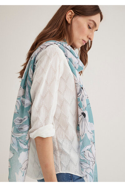 Mavi Baskılı Şal 1912672-85548