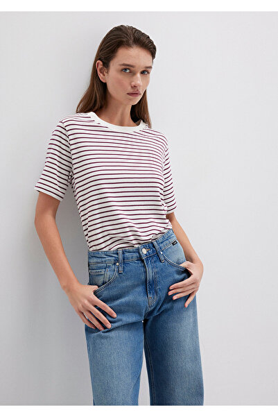 Mavi Claret Red Striped Regular Fit T-shirt - 1611653 -88108