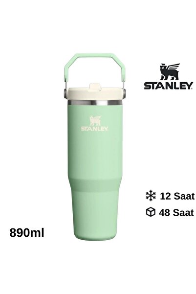 Stanley The IceFlow Flip Straw Pipetli Termos Bardak 0.89 LT Matara YEŞİL
