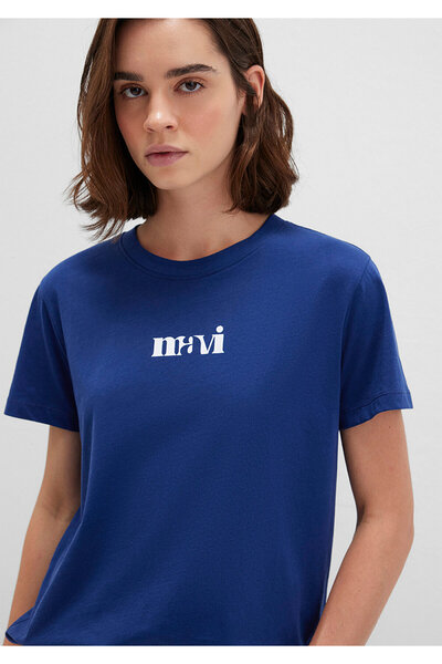 Mavi Bedrucktes marineblaues T-Shirt Regular Fit / Regular Fit1612241-70722