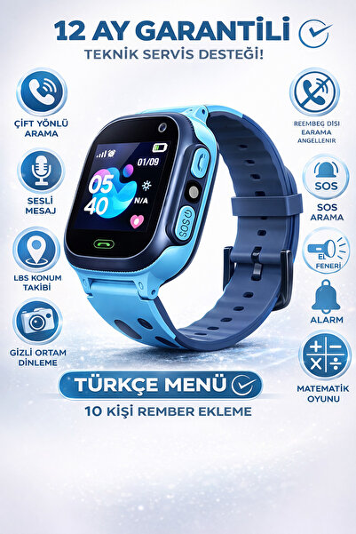 WildTech Akıllı Çocuk Saati Kameralı Takip Saati Ortam Dinleme Sim Kartlı Gps...