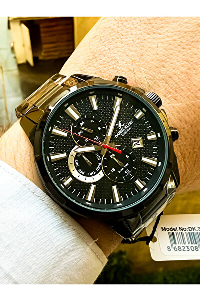 Daniel Klein orjinal su geçirmez erkek kol saati siyah renk çelik kordon