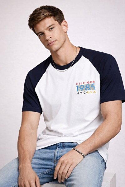 Tommy Hilfiger Pamuklu raglan kol relaxed Team Graphic T-Shirt