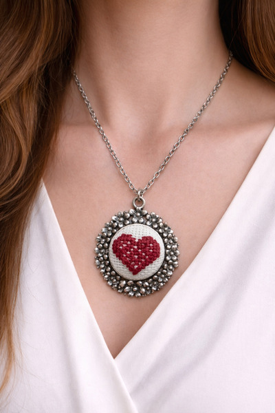 EL YAPIMI قلادة مطرزة بتصميم أصيل - تصميم أصيل