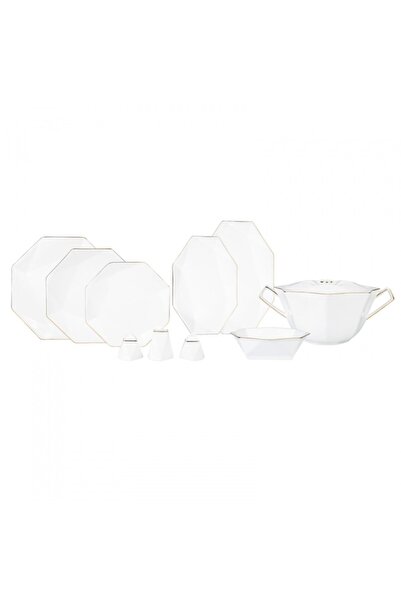 Karaca Fine Pearl Extra Quartz Gold 62 Parça 12 Kişilik İnci Yemek Takımı