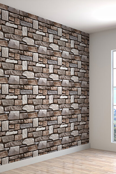 dreamwall Duvar Kağıdı Taş Duvar Desenli Silinebilir Tekstil Duvar Kağıdı