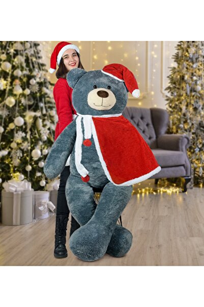 Bora Toys دمية دب سانتا كلوز كيب مقاس 160 سم للعام الجديد، هدية عيد الميلاد