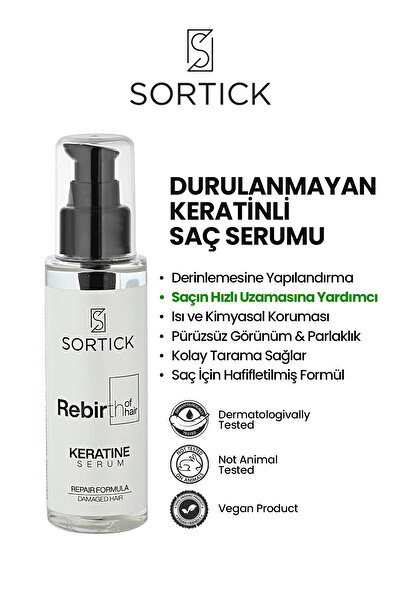 Sortick سيروم العناية بالكيراتين 100 مل - تأثير نمو الشعر