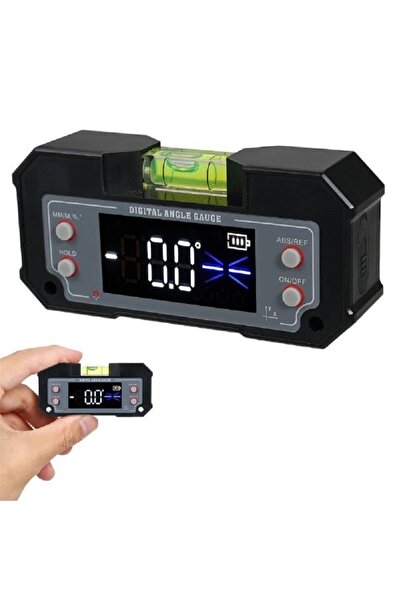 Genel Markalar 5346 Mini Dijital Eğim Ölçer | Su Terazili- Type C ile şarj ed...