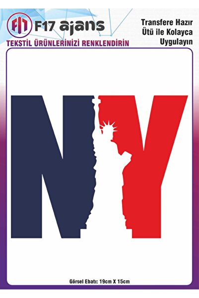 F17 Ajans Ütü Ile Yapışan Tekstil Dtf Baskı Görseli New York