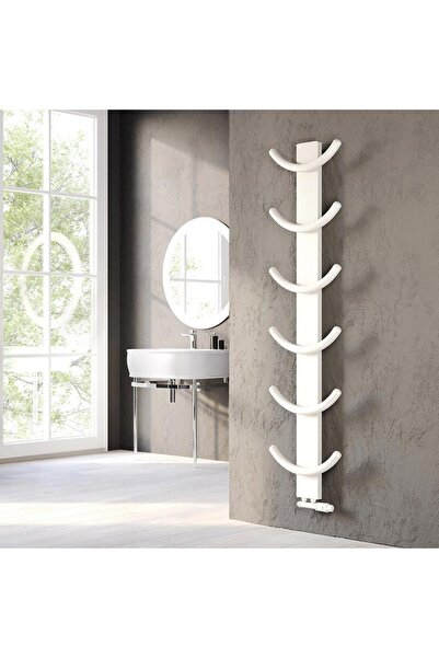 Lojimax Alüminyum Dekoratif Havlupan Oxy 1270 x 400 5 Dilim | Dokulu Beyaz | ...