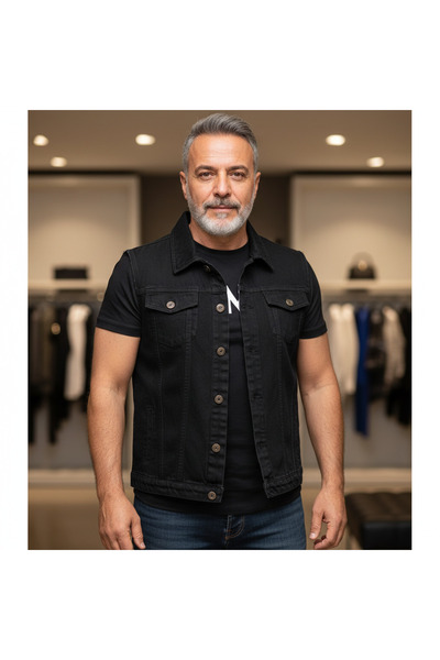 viking's line Erkek Siyah Yelek Trent