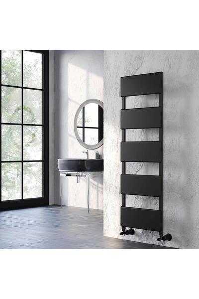 Lojimax Alüminyum Dekoratif Havlupan Myra 1700 x 500 6 Dilim | Dokulu Siyah |...