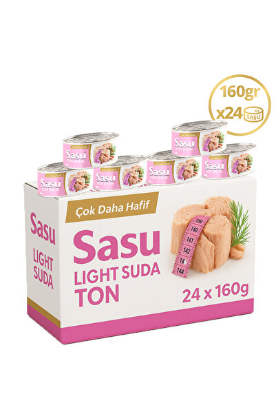 SASU Light Suda Ton Balığı 1 Koli 24x160 Gr Bütün Dilim