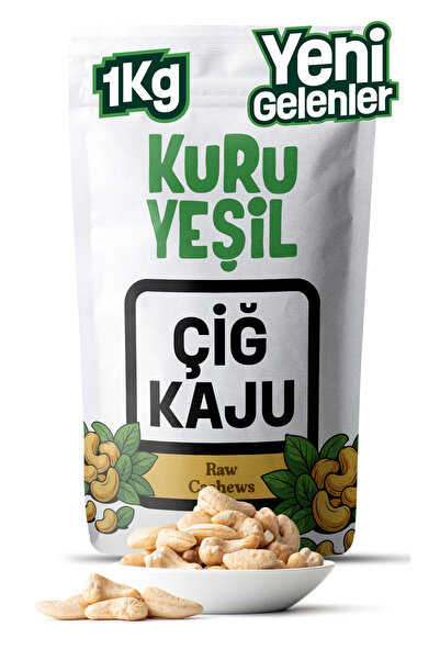 Kuru Yeşil Çiğ Kaju 1 Kg – İri Tane Tuzsuz Katkısız Doğal Vegan Kuruyemiş