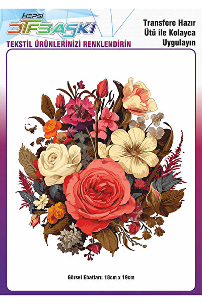 F17 Ajans Ütü ile Yapışan Tişört Tekstil Dtf Transfer Baskı