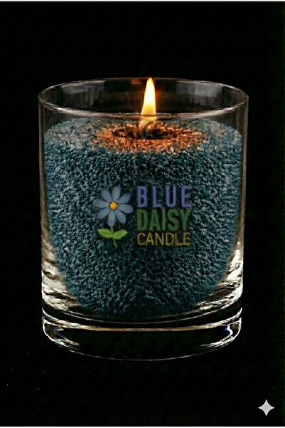 BlueDaisyCandle 1 Kg PETROL rengi VANİLYA kokulu Inci Tozu Mum ( 25 Adet 20 Cm Fitil Ile ) Toz Mum , Kum Mum