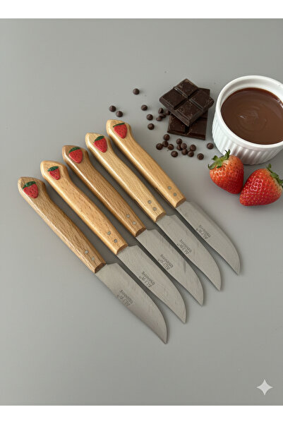 ALİBEYAVM Taze Çilek Motifli5li Meyve Bicagi Takimi-kitchen Hediyelik Yöresel...