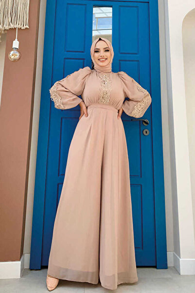 Bym Fashion الدانتيل التطريز التفاصيل الأكمام الأصفاد بذلة الشيفون المرنة 373...