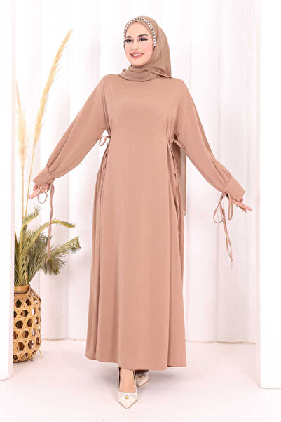 Bym Fashion Lacing Detailed Dress 6015 Mink