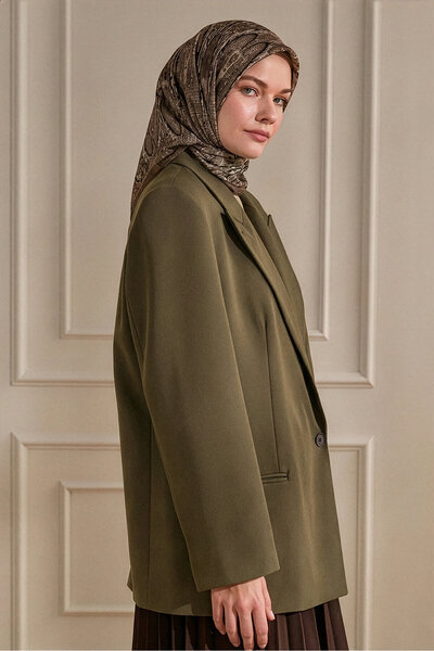 SilkTouch Chocolate Heritage Patterned Muslin Scarf