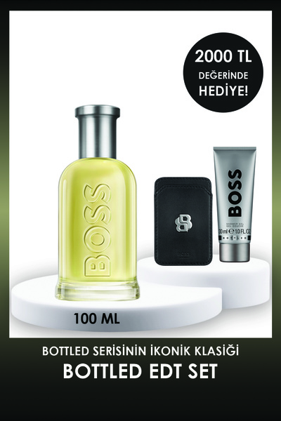 Hugo Boss Boss Bottled EDT 100 ml Erkek Parfüm + 30 ml Duş Jeli + 5 ml Delüks...