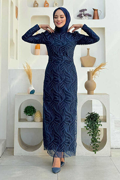 Bym Fashion Βραδινό φόρεμα με σχέδιο κλαδιών και γκλίτερ από τούλι, μεγάλο μέ...