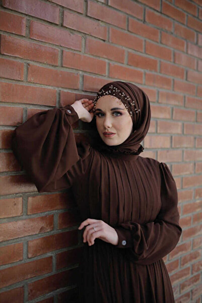 Bym Fashion 2020 Şifon Şal Kahverengi