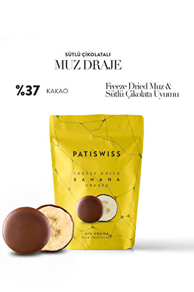 Patiswiss Sütlü Çikolatalı Muz Draje, 80G