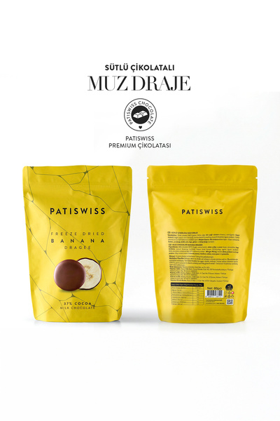 Patiswiss Sütlü Çikolatalı Muz Draje, 80G
