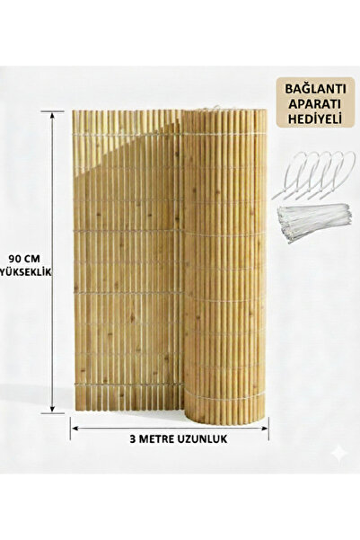 Bygolden Hasır Balkon Çiti 90x300 cm - Bahçe Çit Panel, Dekoratif Gizleme Fil...